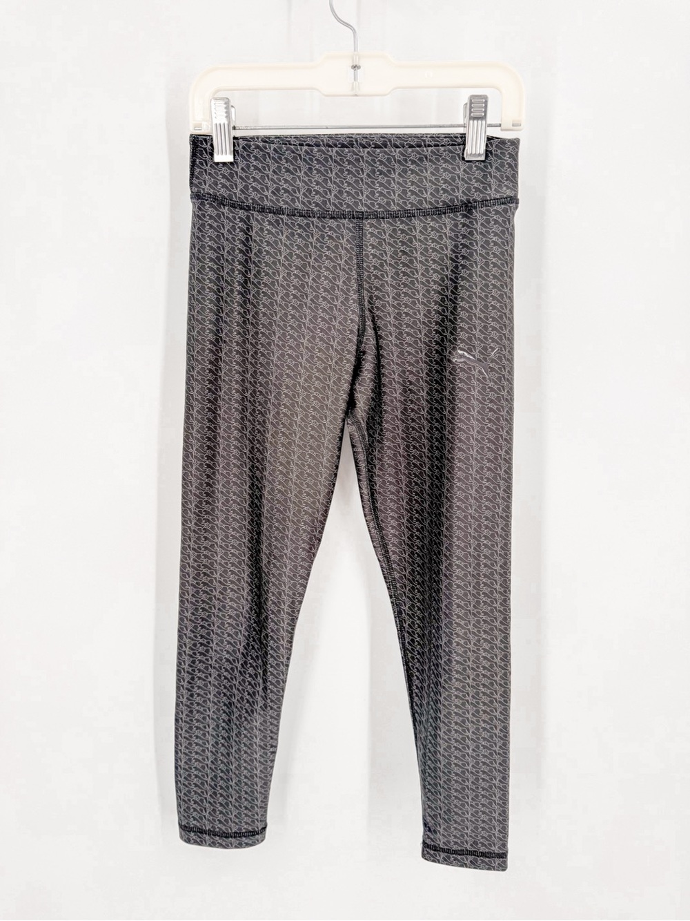 Puma Black Patterned Kids Leggings